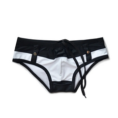 black DM Men’s Side Hustle Swim Briefs - pridevoyageshop.com - gay men’s thongs, boxers, briefs and jockstraps