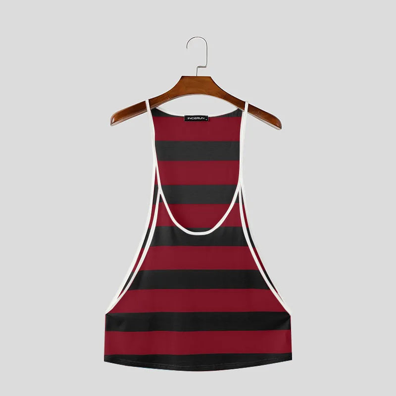 black Daddys DeepCut Stringer Tanks – pridevoyageshopcom – gay mens clubwear mesh tanks crop tops fashion tops partywear activewear