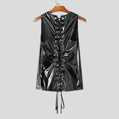 black Follow Me Home Lace-Up Club Vest – pridevoyageshop.com – gay men’s harness, lingerie and fetish wear