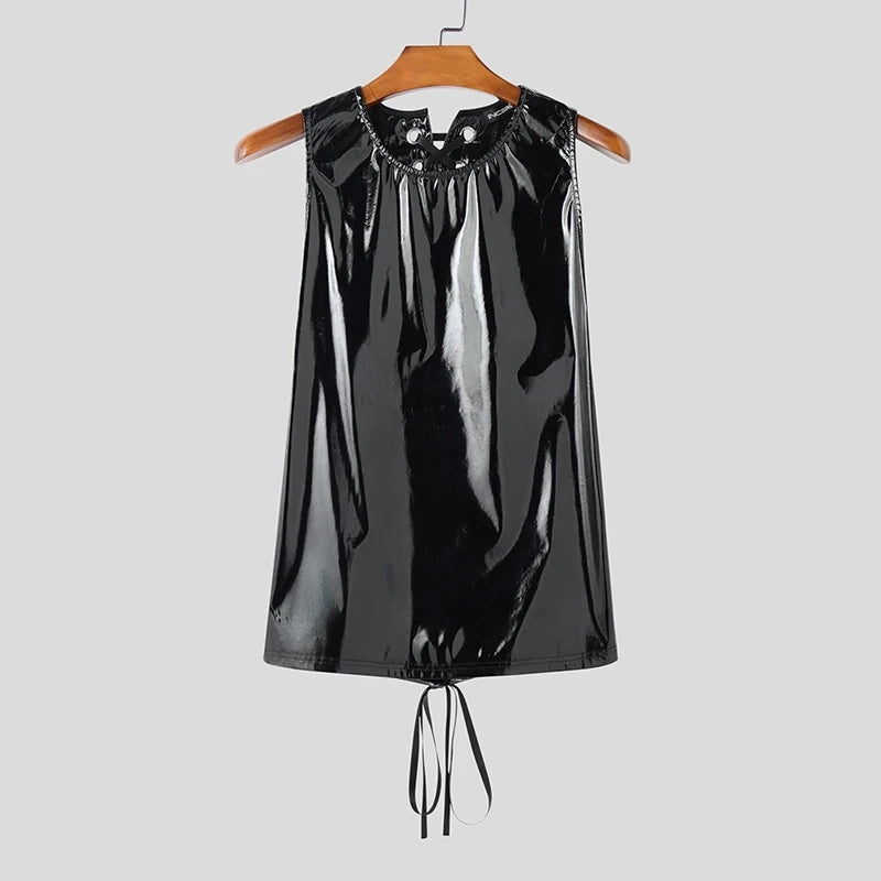 black Follow Me Home Lace-Up Club Vest – pridevoyageshop.com – gay men’s harness, lingerie and fetish wear