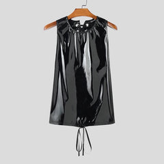 black Follow Me Home Lace-Up Club Vest – pridevoyageshop.com – gay men’s harness, lingerie and fetish wear