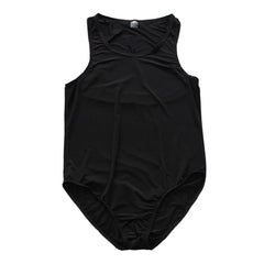 black HotBod Classic Tank Bodysuit flat-lay detail showing tank straps and body-hugging silhouette – pridevoyageshop.com – gay men’s harness, lingerie and fetish wear