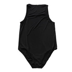 black HotBod Classic Tank Bodysuit flat-lay detail showing tank straps and body-hugging silhouette – pridevoyageshop.com – gay men’s harness, lingerie and fetish wear