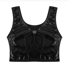 black Liquid Mercury Micro Metallic Vest - pridevoyageshop.com - gay men’s harness, lingerie and fetish wear