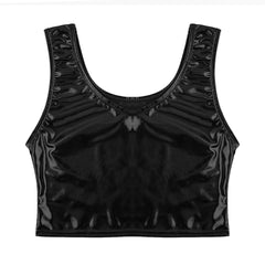 black Liquid Mercury Micro Metallic Vest - pridevoyageshop.com - gay men’s harness, lingerie and fetish wear