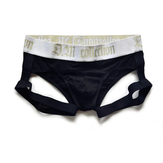 black Men’s D.M. Garter Briefs - pridevoyageshop.com - gay men’s thongs, boxers, briefs and jockstraps