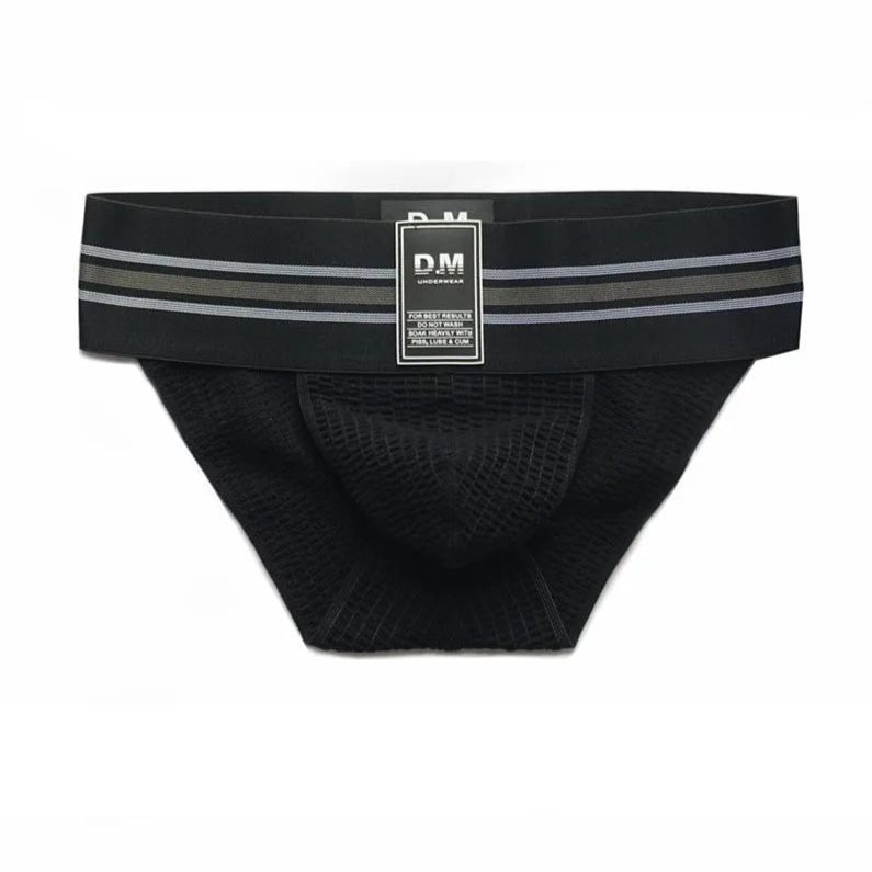 black Men’s D.M. Label Stripe Jock Briefs - pridevoyageshop.com - gay men’s thongs, boxers, briefs and jockstraps