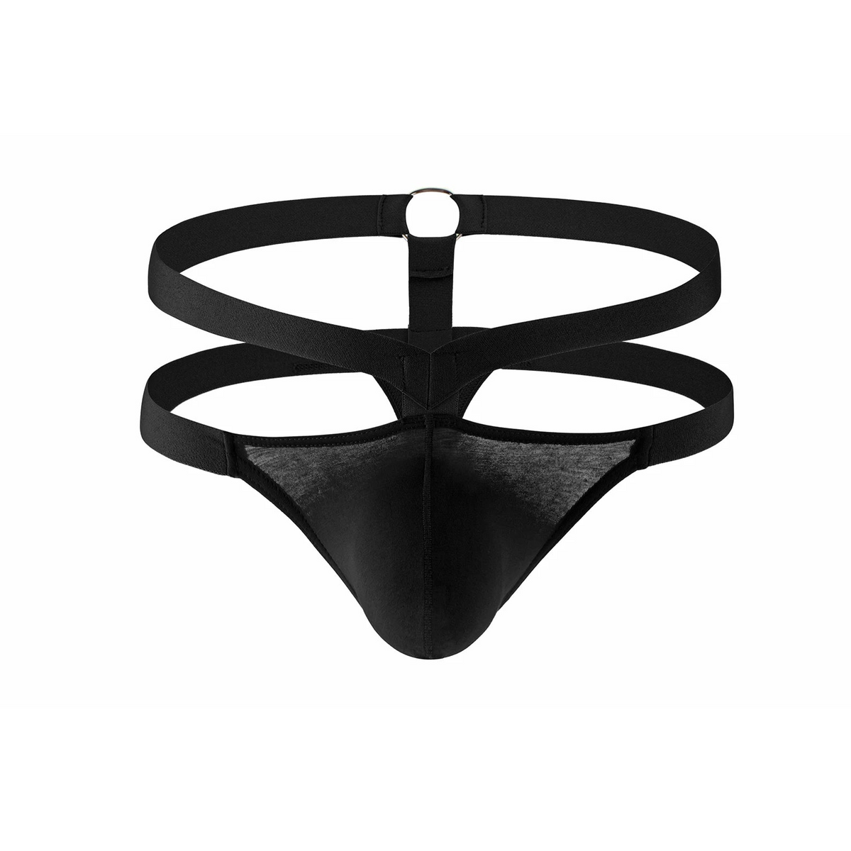 black Men’s Double Harness Thong - pridevoyageshop.com - gay men’s thongs, boxers, briefs and jockstraps