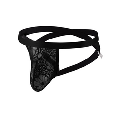 black Men’s Lace Double Harness Jockstrap - pridevoyageshop.com - gay men’s thongs, boxers, briefs and jockstraps