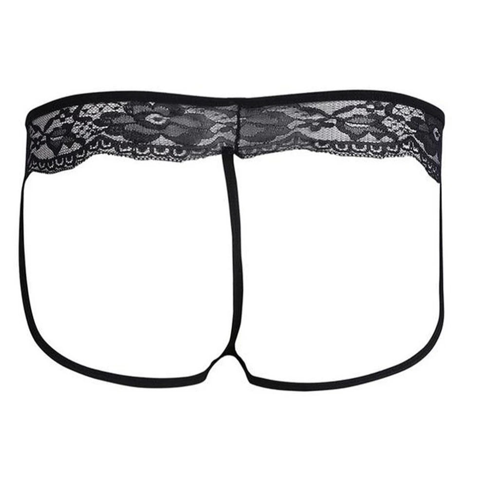 black Men's Queer Lace Cage Thong - pridevoyageshop.com - gay men’s thongs, boxers, briefs and jockstraps