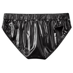 black Men’s Snap & Strut PVC Kink Skirt BriefMen’s Snap & Strut PVC Kink Skirt Brief - pridevoyageshop.com - gay men’s thongs, boxers, briefs and jockstraps