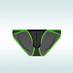 black Men’s Two-Tone Cutout See Through Bikini Briefs - pridevoyageshop.com - gay men’s thongs, boxers, briefs and jockstraps