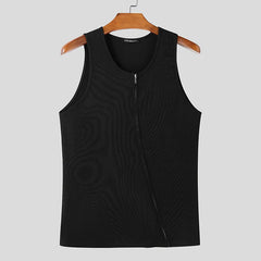 black The Main Drag Zip Rib Vest - pridevoyageshop.com - gay men’s harness, lingerie and fetish wear