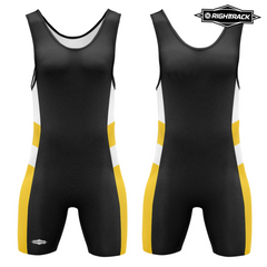 black and Yellow Men's Dominant Wrestling Singlet from Pridevoyageshop
