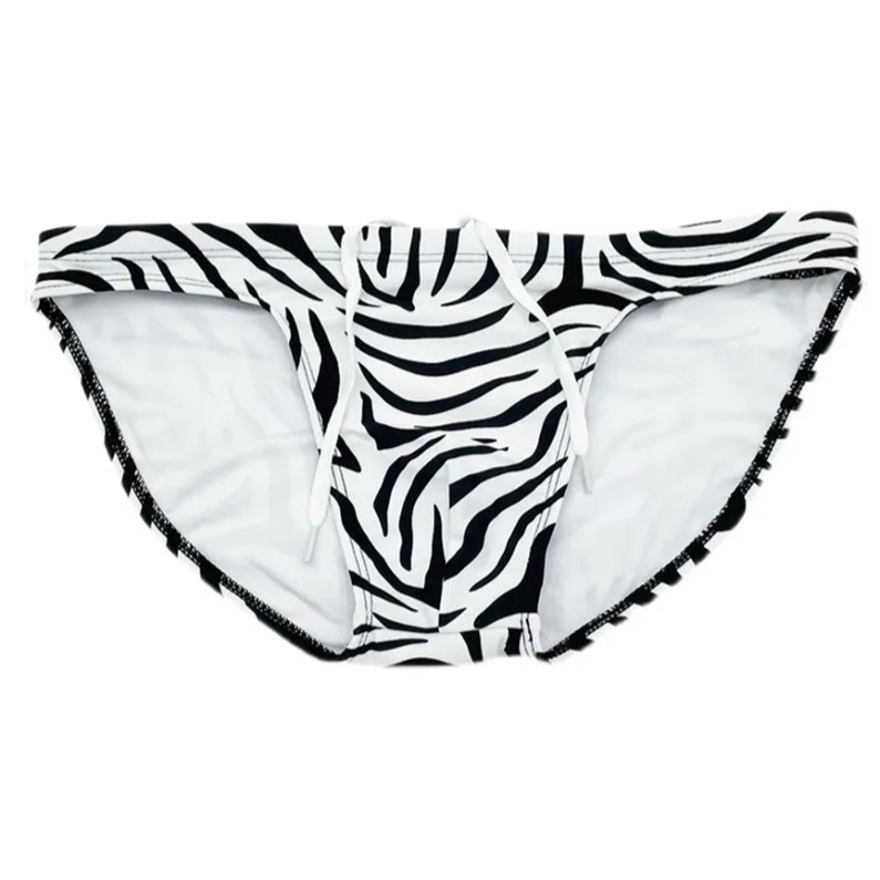 black striped Men’s Wild Streak Swim Briefs - pridevoyageshop.com - gay men’s sexy swim briefs, trunks, board shorts, and bikinis