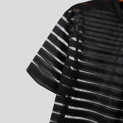 black striped The Venetian Sheer Stripe Tee - pridevoyageshop.com - gay men’s harness, lingerie and fetish wear
