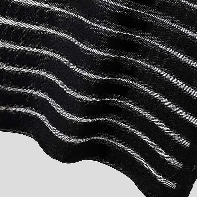 black striped The Venetian Sheer Stripe Tee - pridevoyageshop.com - gay men’s harness, lingerie and fetish wear