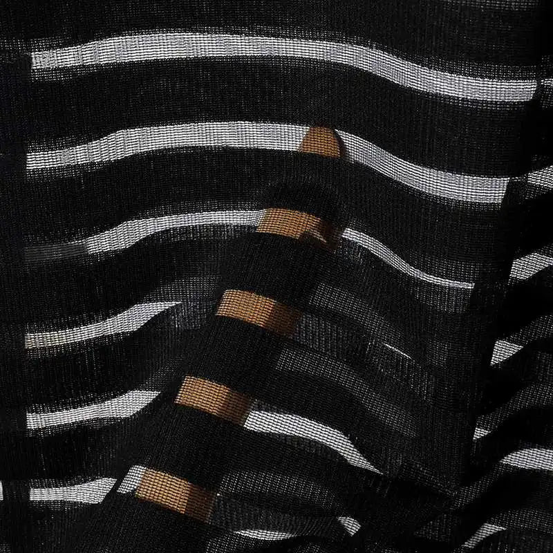 black striped The Venetian Sheer Stripe Tee - pridevoyageshop.com - gay men’s harness, lingerie and fetish wear