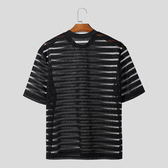 black striped The Venetian Sheer Stripe Tee - pridevoyageshop.com - gay men’s harness, lingerie and fetish wear