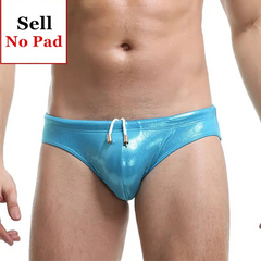 blue Men’s Slay the Shine Shiny Swim Briefs - pridevoyageshop.com - gay men’s sexy swim briefs, trunks, board shorts, and bikinis