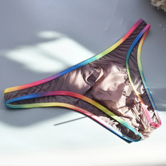 brown Men’s Rainbow Trim Pride Mini Brief - pridevoyageshop.com - gay men’s thongs, boxers, briefs and jockstraps