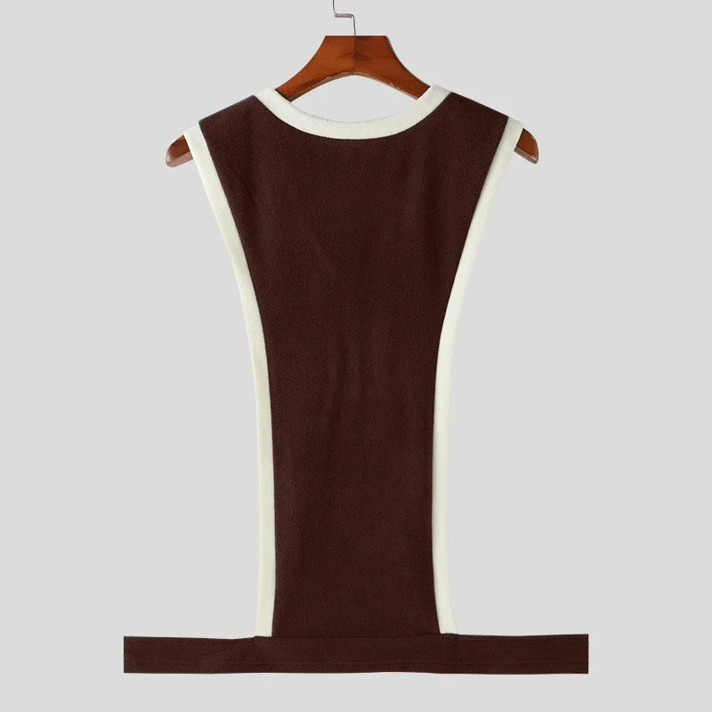 brown Open Season Crop Top – pridevoyageshopcom – gay mens clubwear mesh tanks crop tops fashion tops partywear activewear
