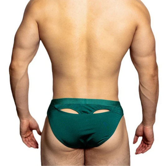 a hot man in green DM Peek Briefs - pridevoyageshop.com - gay men’s thongs, boxers, briefs and jockstraps