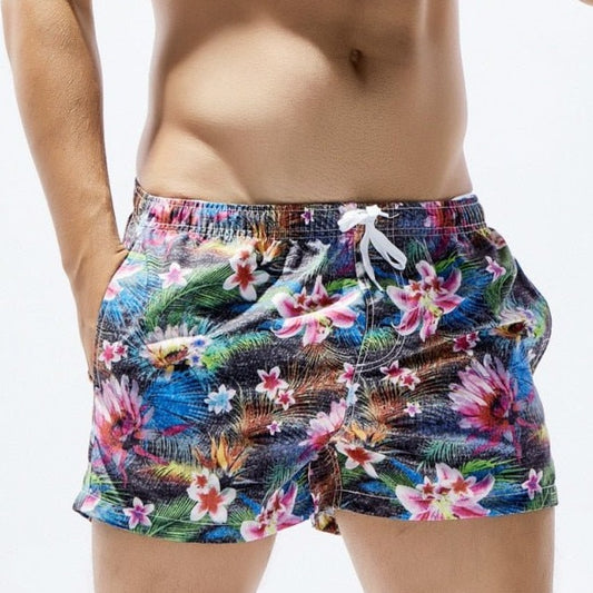 a hot man in light Petal Play Board Shorts - pridevoyageshop.com - gay men’s underwear and swimwear