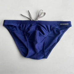 dark blue Desmiit Men’s Heatseeker Micro Swim Briefs - pridevoyageshop.com - gay men’s sexy swim briefs, trunks, board shorts, and bikinis
