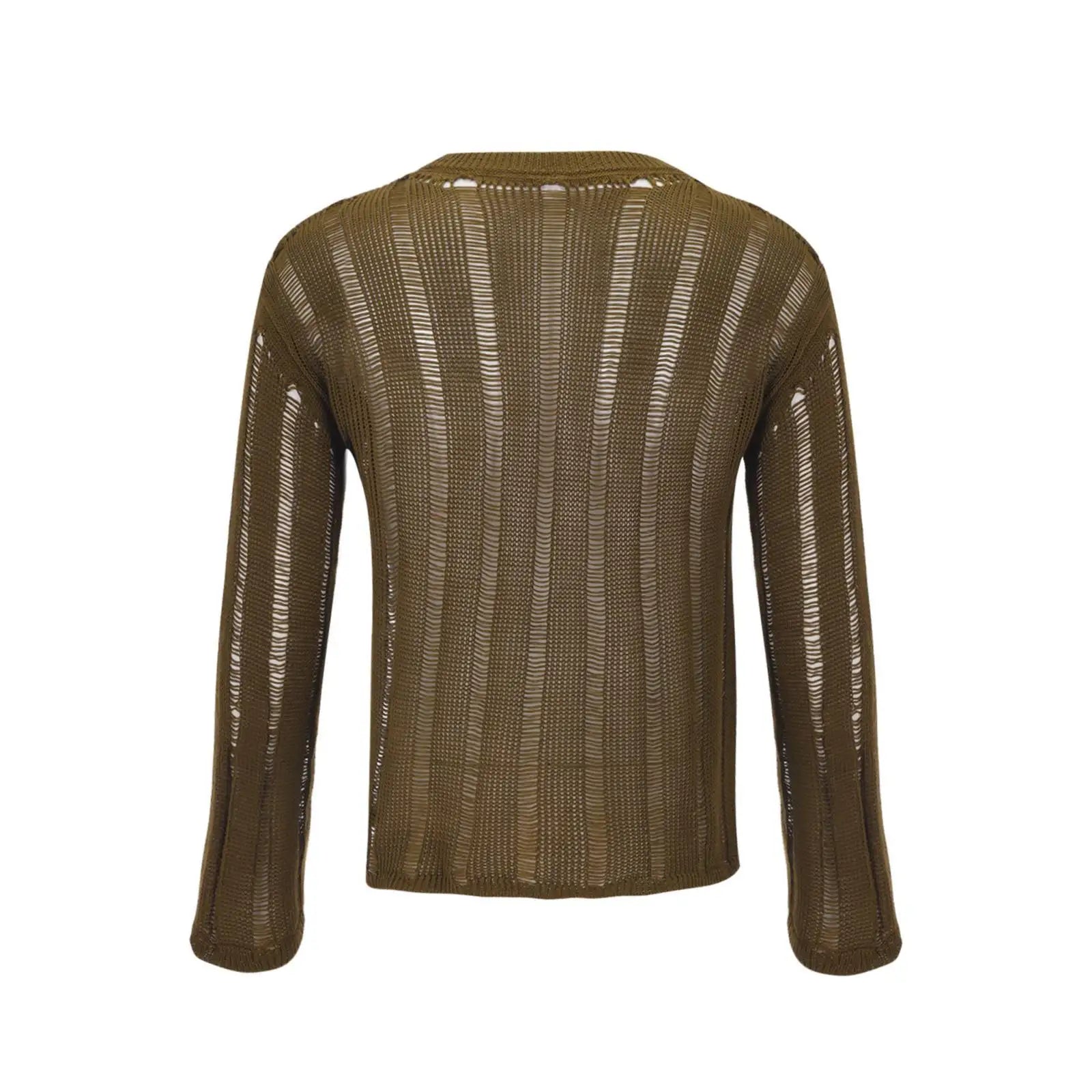 dark brown Trace Knit Sweater - pridevoyageshop.com - gay men’s harness, lingerie and fetish wear