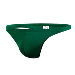 dark green Men’s Fire Island Cabana Swim Bikini Thong – pridevoyageshop.com – gay men’s sexy swim briefs, trunks, board shorts, and bikinis