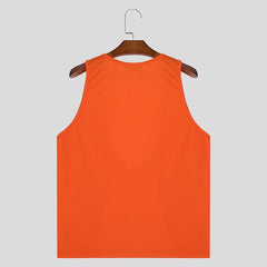 dark orange Chest Day Drop Vest – pridevoyageshopcom – gay mens clubwear mesh tanks crop tops fashion tops partywear activewear
