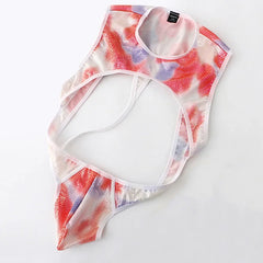 detail shot of red chestplate harness bodysuit with bold sculpted paneling and secure buckle shaping – pridevoyageshop.com – gay men’s harness, lingerie and fetish wear