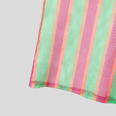 details of Boardwalk Candy Stripe Mesh Cami – pridevoyageshop.com – gay men’s harness, lingerie and fetish wear.