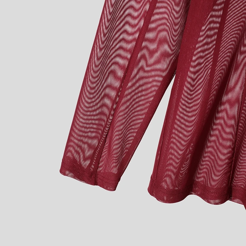 details of Censored Mesh Turtleneck - pridevoyageshop.com - gay men's fashion, clubwear, party outfit