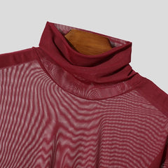 details of Censored Mesh Turtleneck - pridevoyageshop.com - gay men's fashion, clubwear, party outfit