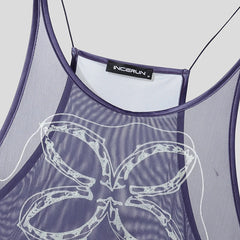 details of Dark Garden Sheer Harness Cami – pridevoyageshop.com – gay men’s harness, lingerie and fetish wear