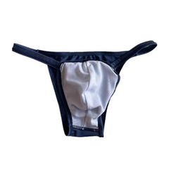 details of Desmiit Men’s Risk It All Half Hip Shiny Micro Swim Bikini - pridevoyageshop.com - gay men’s sexy swim briefs, trunks, board shorts, and bikinis