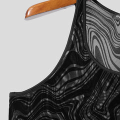 details of Disco Mirage Mesh Top - pridevoyageshop.com - gay men's fashion, clubwear, party outfit