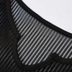 details of Dominion Striped Mesh Long Sleeve - pridevoyageshop.com - gay men's fashion, clubwear, party outfit