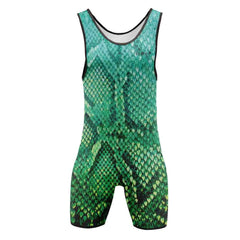 details of Jungle Trouble Men’s Toxic Trait Print Singlet – pridevoyageshop.com – gay men’s harness, lingerie and fetish wear
