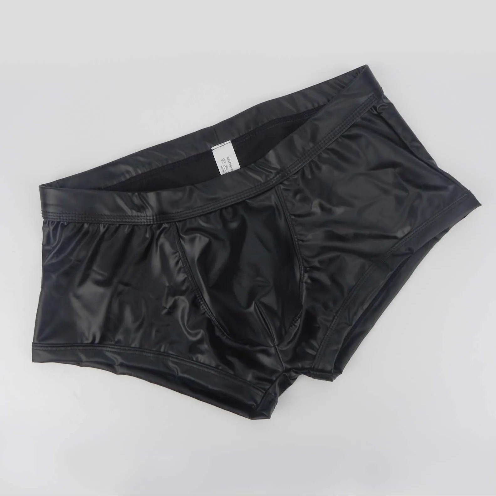 Men’s Bare Cheeks PU Leather Boxer - pridevoyageshop.com - gay men’s thongs, boxers, briefs and jockstraps