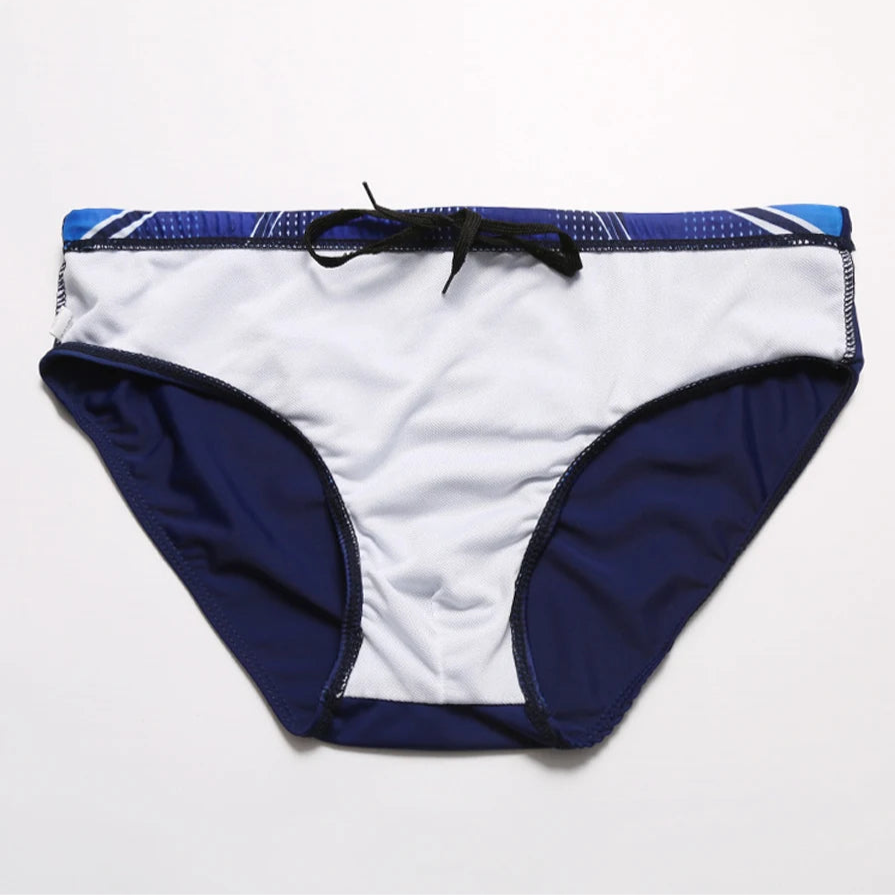 details of Men's Deep Blue Speed Navy Swim Briefs - pridevoyageshop.com - gay men’s sexy swim briefs, trunks, board shorts, and bikinis