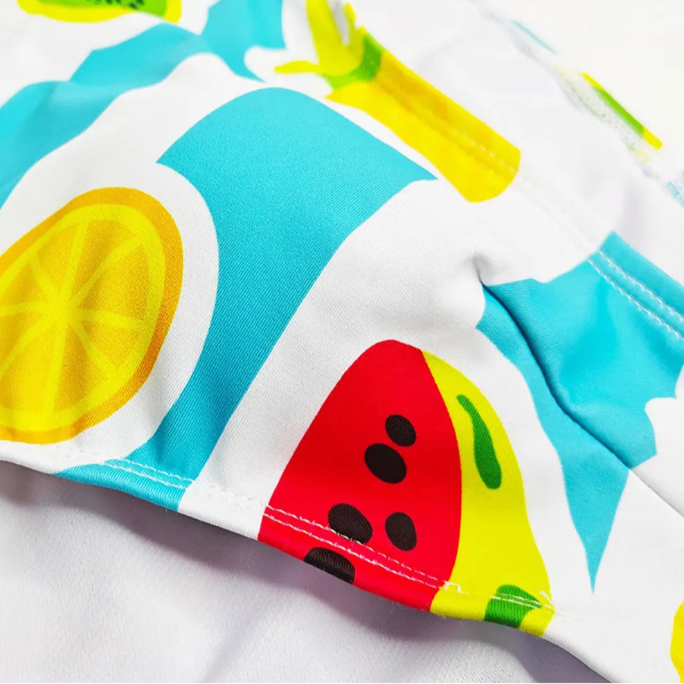 details of Men’s Fruity Fantasy Swim Briefs - pridevoyageshop.com - gay men’s sexy swim briefs, trunks, board shorts, and bikinis