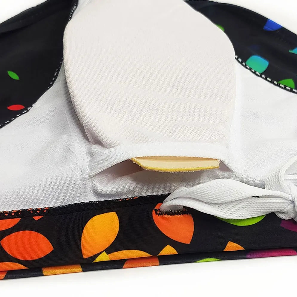 details of Men’s Rainbow Leafs Swim Briefs - pridevoyageshop.com - gay men’s sexy swim briefs, trunks, board shorts, and bikinis