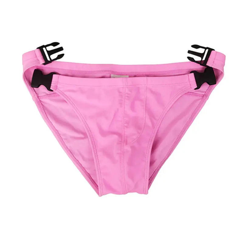details of Men’s Unclip Me Double Buckle Swim Briefs - pridevoyageshop.com - gay men’s sexy swim briefs, trunks, board shorts, and bikinis