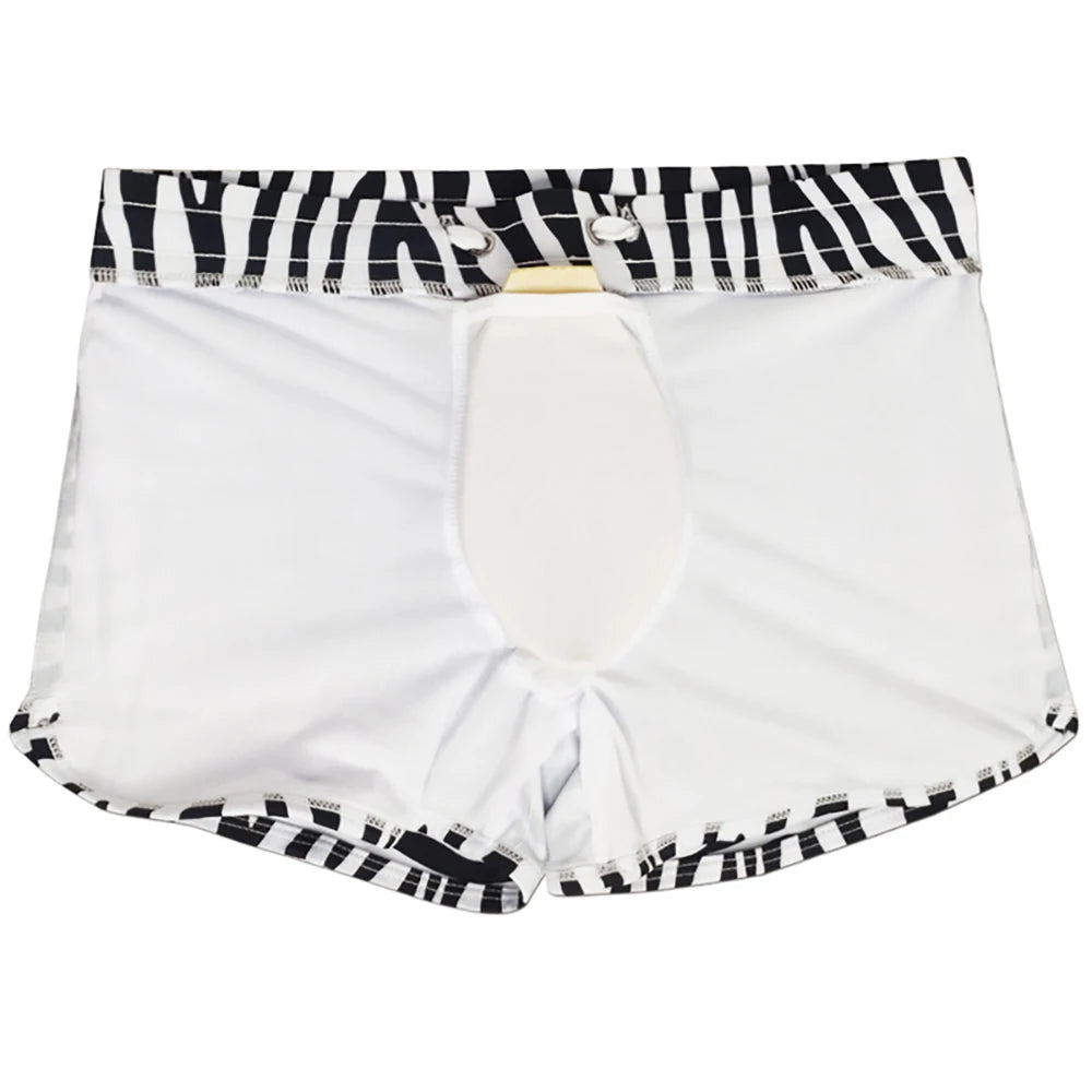 details of Men’s Werk the Wild Ibiza Stripe Swim Trunks with pad – pridevoyageshop.com – gay men’s sexy swim briefs, trunks, board shorts, and bikinis