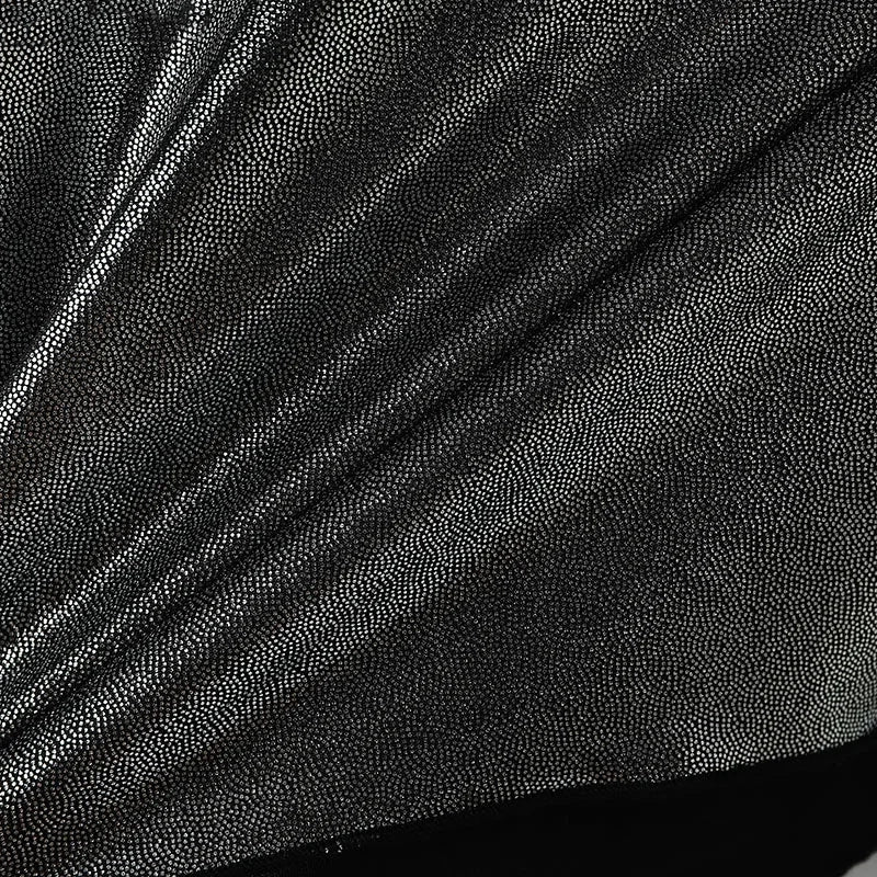 details of Midnight Lamé Metallic V-Crop - pridevoyageshop.com - gay men's fashion, clubwear, party outfit