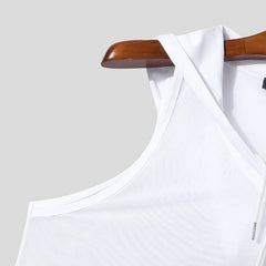 details of  Pool Boy Hooded Mesh Top - pridevoyageshop.com - gay men's fashion, clubwear, party outfit