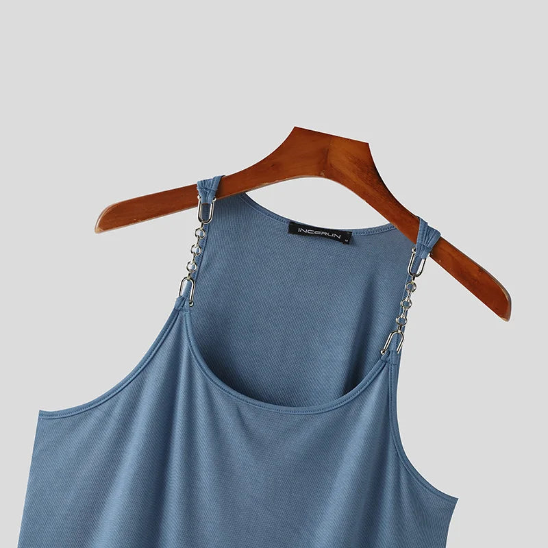 details of Pull Me Closer Chain Strap Tank - pridevoyageshop.com - gay men's fashion, clubwear, party outfit